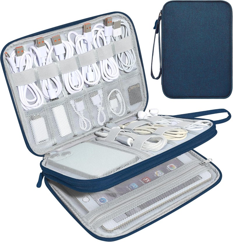 CILLA Electronics Organizer Travel, Travel Cord Organizer Case, Compact Electronics Accessories Bag for Cable, Cord, Charger, Phone - Image 1